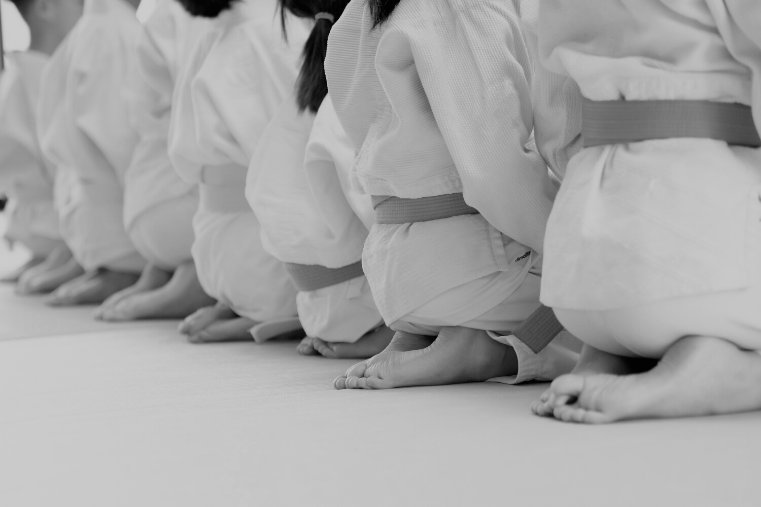 Kids playing judo in china